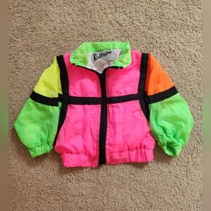 Vintage KidFusion Neon Colorblock Windbreaker